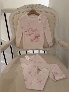 💗 3T Disney Minnie Mouse 100% Cotton Snug-Fit Graphic Pajama Set NWT